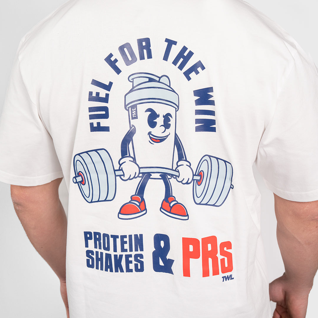 TWL - LIFESTYLE OVERSIZED T-SHIRT - SHAKER & PRs - WHITE