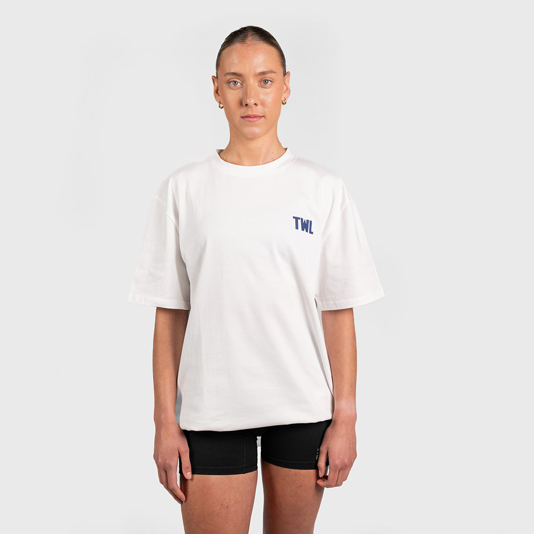 TWL - LIFESTYLE OVERSIZED T-SHIRT - SHAKER & PRs - WHITE