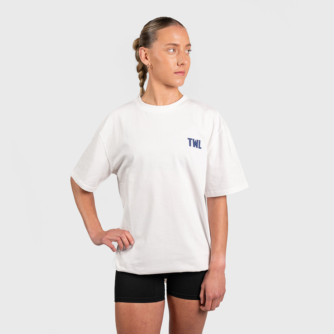 TWL - LIFESTYLE OVERSIZED T-SHIRT - SHAKER & PRs - WHITE