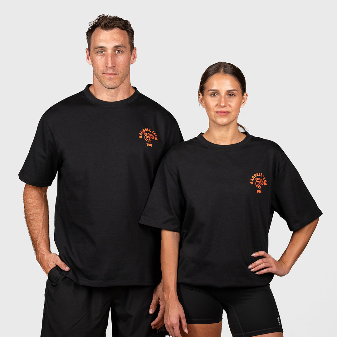 TWL - LIFESTYLE OVERSIZED T-SHIRT - TIGER - FADED BLACK/TANGERINE