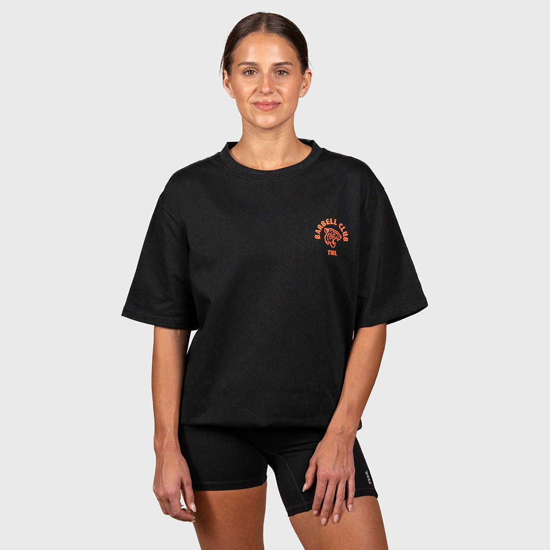 TWL - LIFESTYLE OVERSIZED T-SHIRT - TIGER - FADED BLACK/TANGERINE