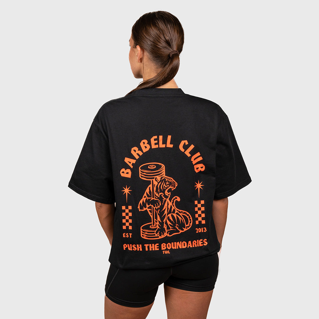 TWL - LIFESTYLE OVERSIZED T-SHIRT - TIGER - FADED BLACK/TANGERINE