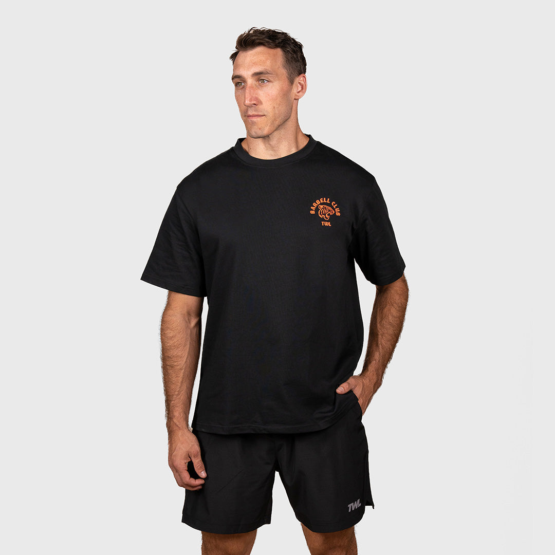TWL - LIFESTYLE OVERSIZED T-SHIRT - TIGER - FADED BLACK/TANGERINE