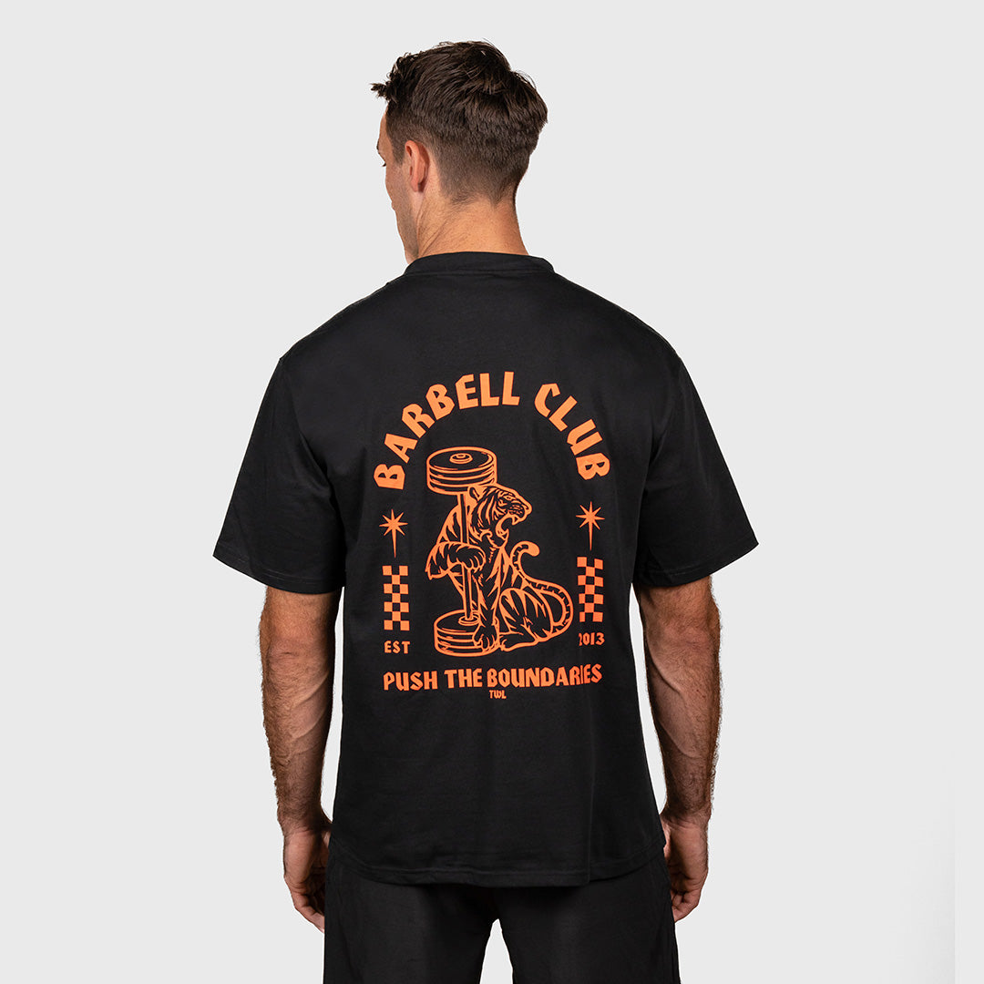 TWL - LIFESTYLE OVERSIZED T-SHIRT - TIGER - FADED BLACK/TANGERINE