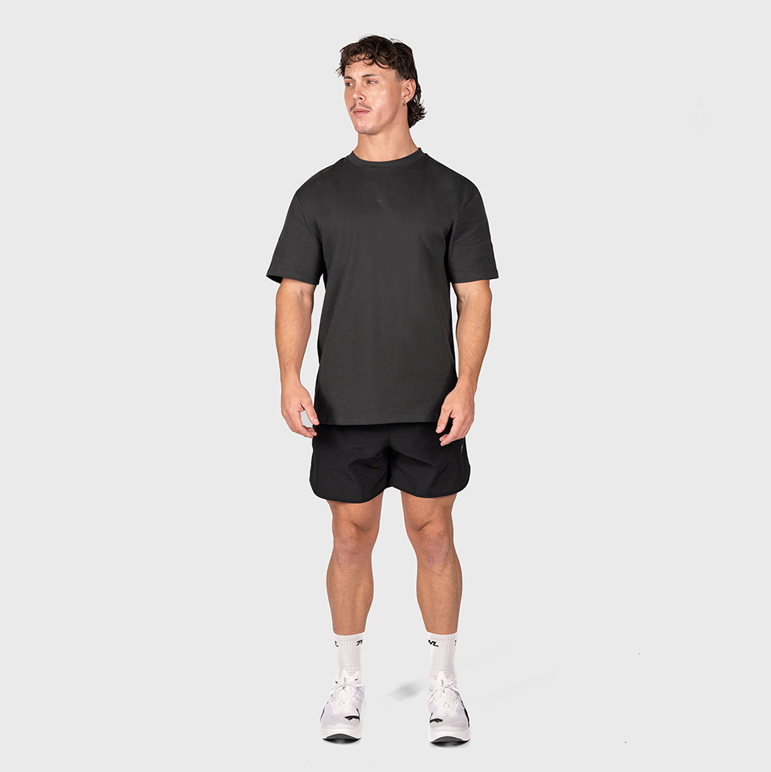TWL - LIFESTYLE OVERSIZED T-SHIRT - EMBLEM - WASHED BLACK