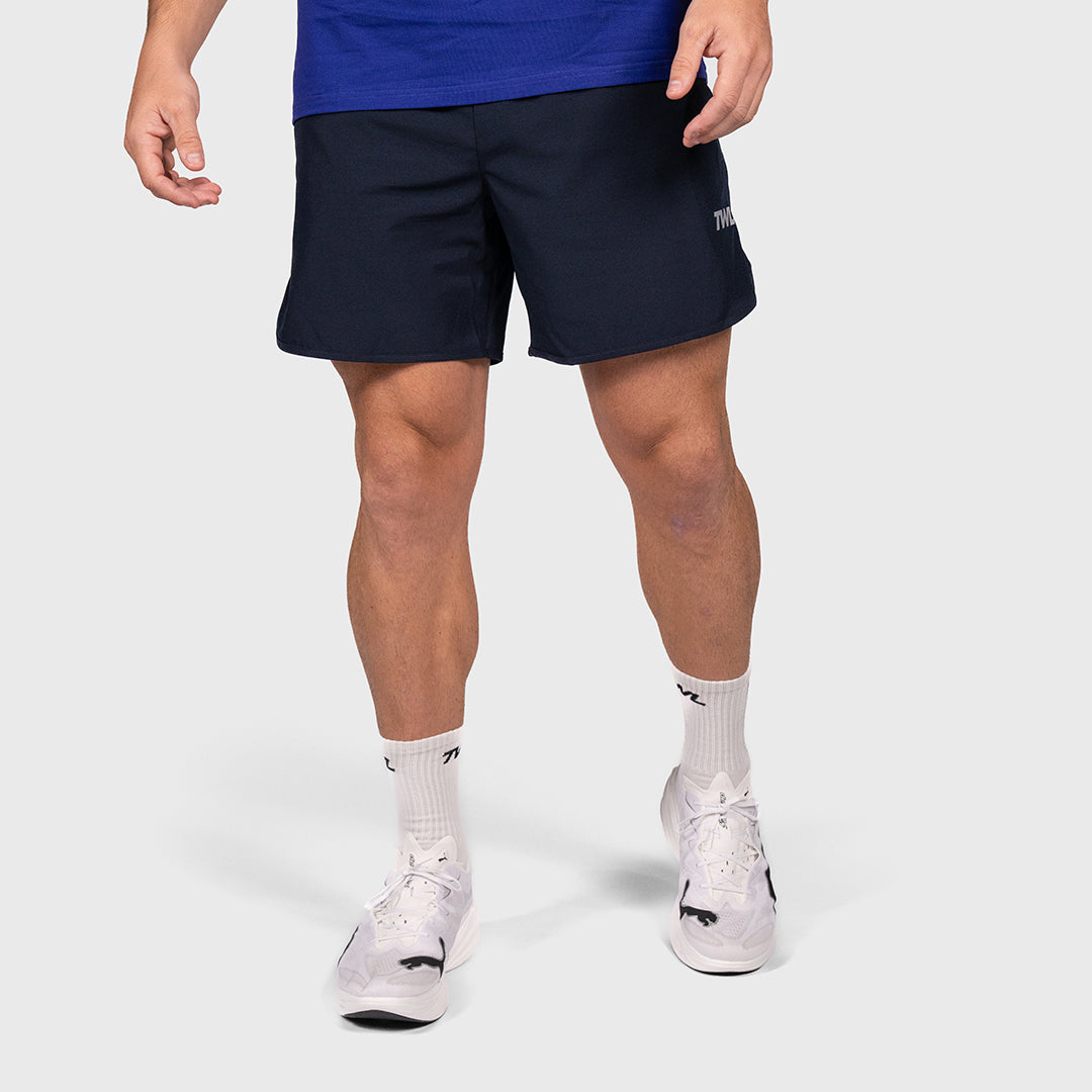 TWL men's 6 inch training shorts – Dark Navy - front view