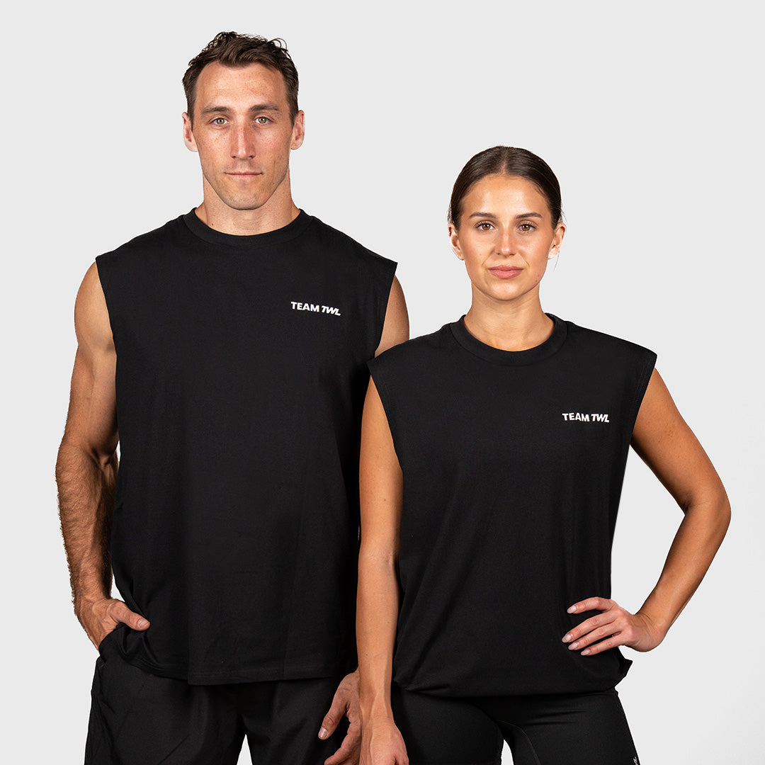 TWL - OVERSIZED MUSCLE TANK - TEAM TWL - BLACK