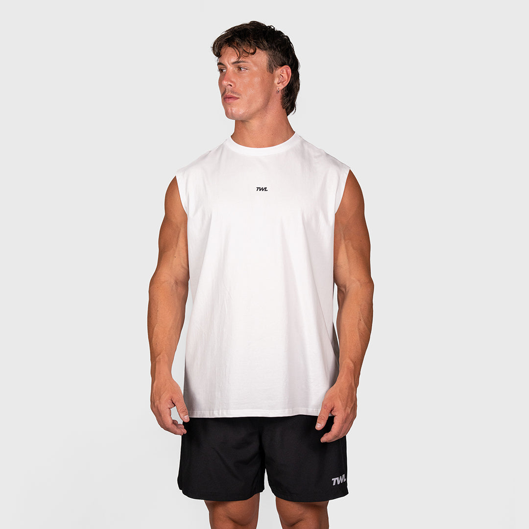 TWL - OVERSIZED MUSCLE TANK - WHITE