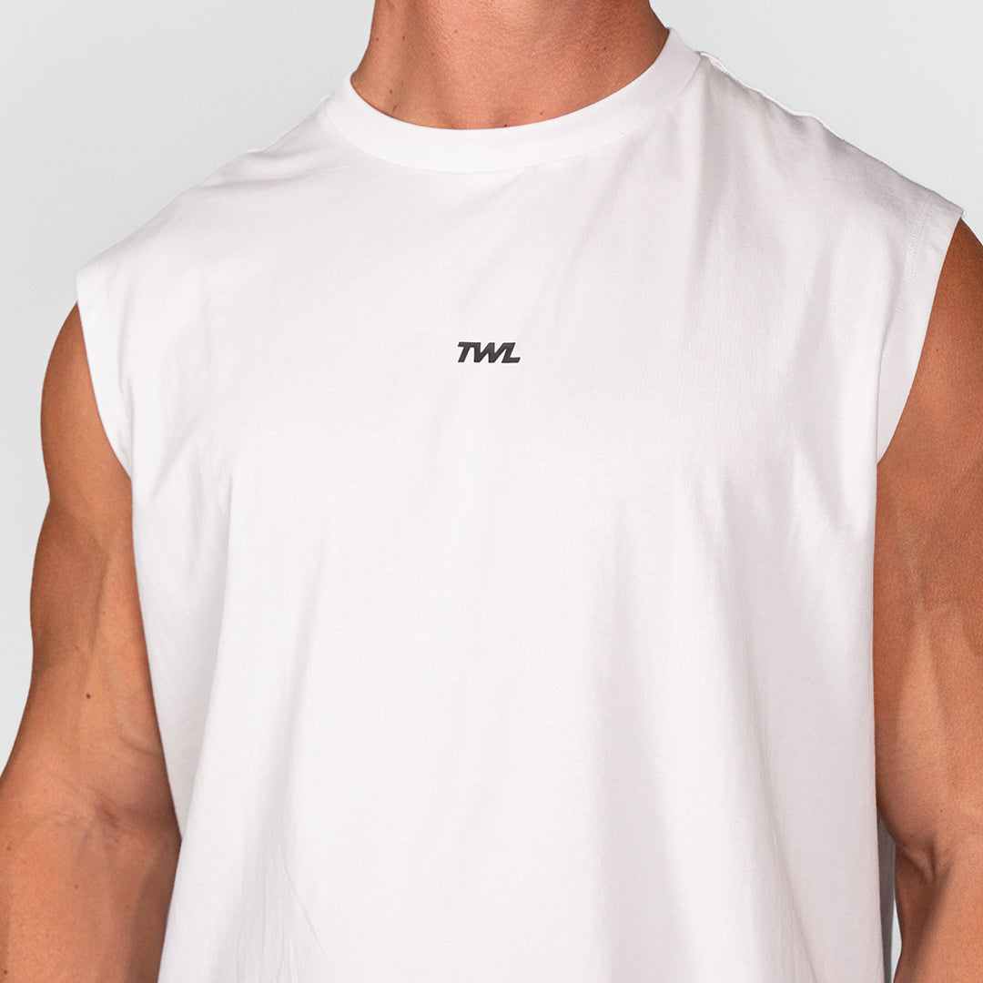 TWL - OVERSIZED MUSCLE TANK - WHITE