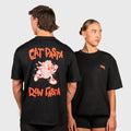 TWL - OVERSIZED T-SHIRT - EAT PASTA RUN FASTA V2 - BLACK/RED