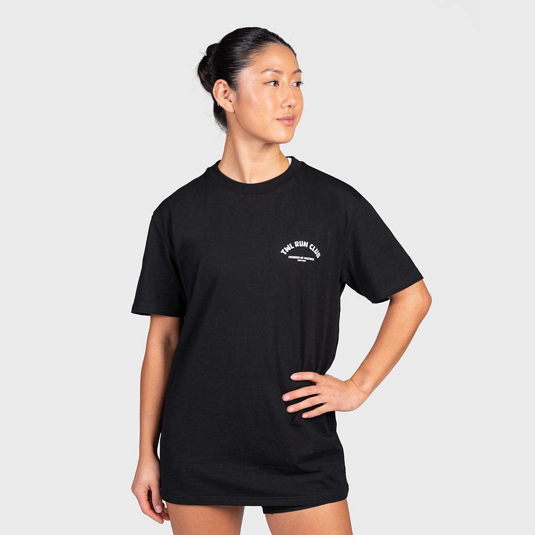 TWL - OVERSIZED T-SHIRT - PASTRIES RUN CLUB - BLACK