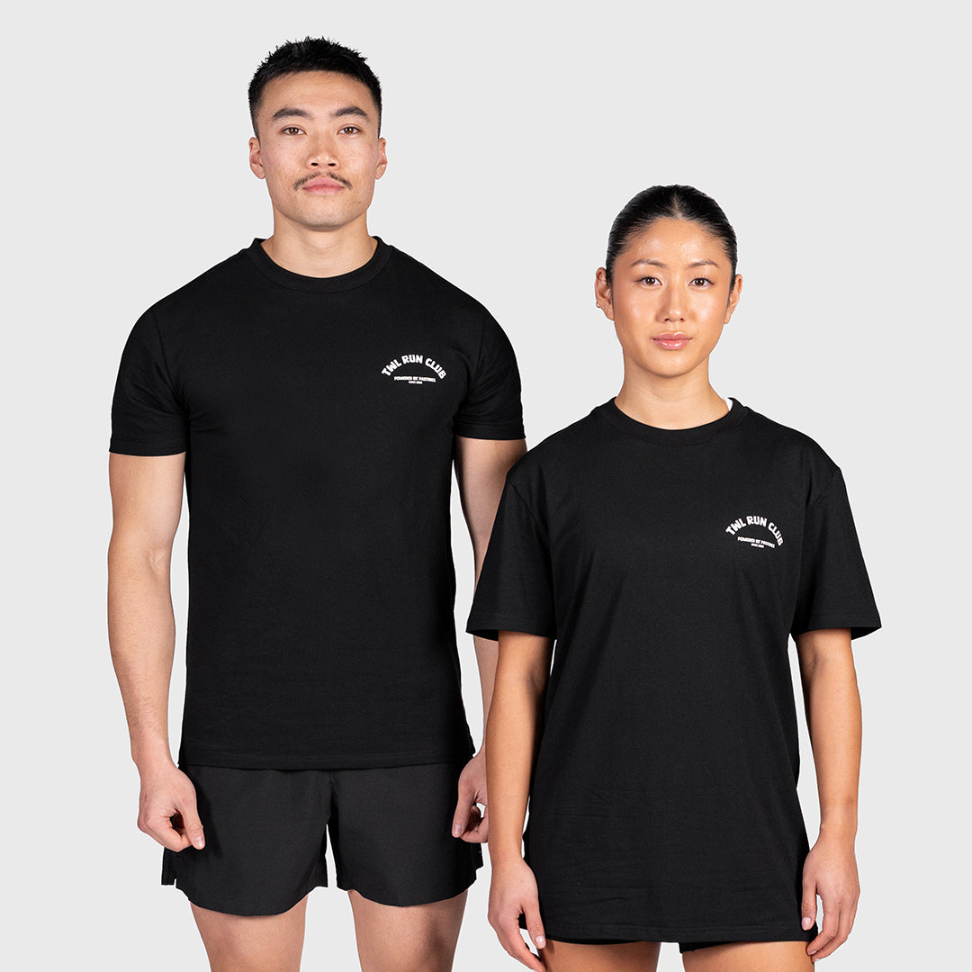 TWL - OVERSIZED T-SHIRT - PASTRIES RUN CLUB - BLACK