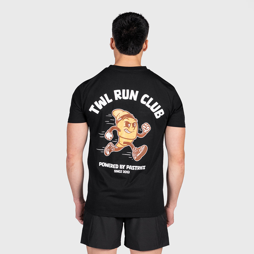 TWL - OVERSIZED T-SHIRT - PASTRIES RUN CLUB - BLACK