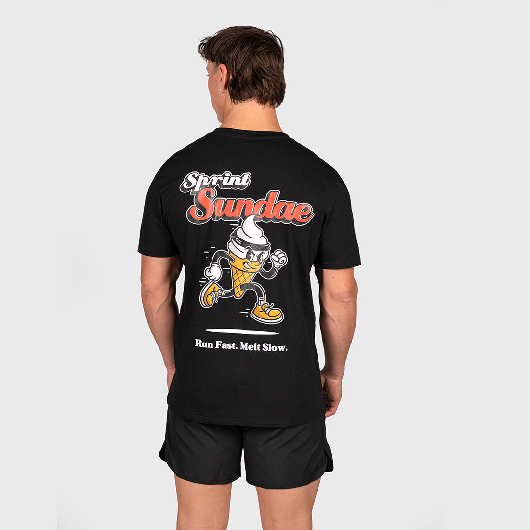 TWL - OVERSIZED T-SHIRT - SPRINT SUNDAE - BLACK