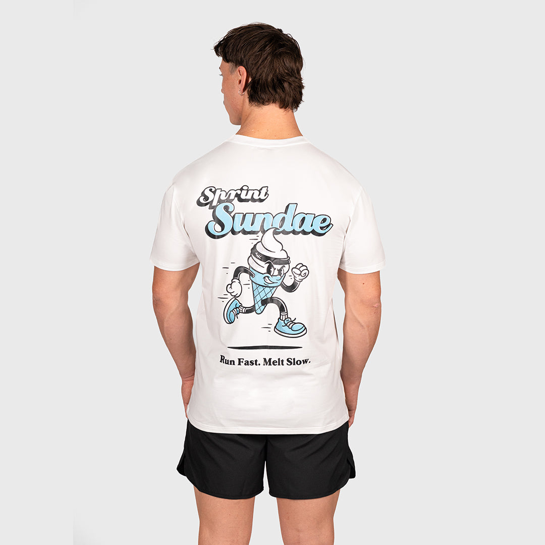 TWL - OVERSIZED T-SHIRT - SPRINT SUNDAE - WHITE