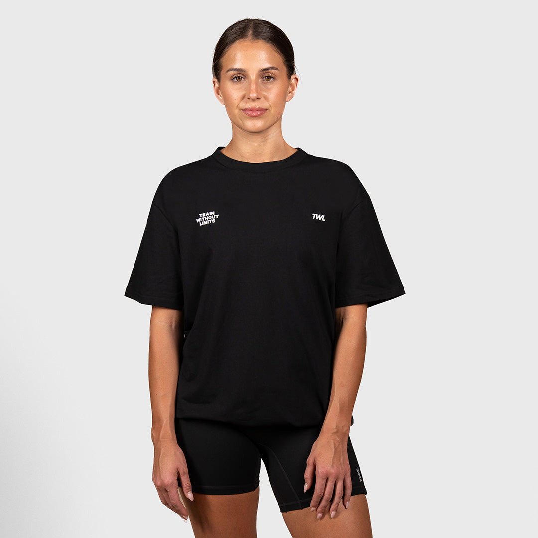 TWL - OVERSIZED T-SHIRT - TRAIN WITHOUT LIMITS - BLACK
