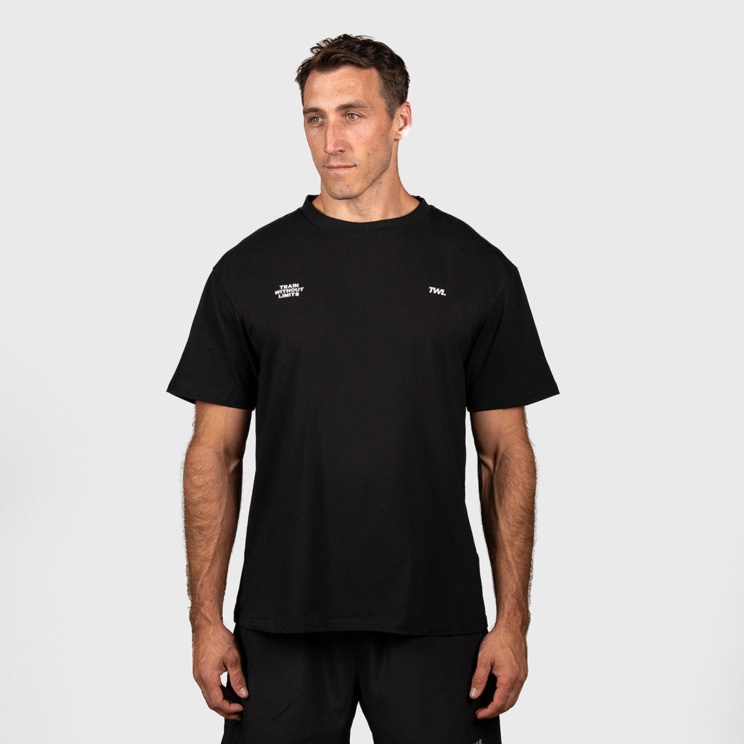 TWL - OVERSIZED T-SHIRT - TRAIN WITHOUT LIMITS - BLACK