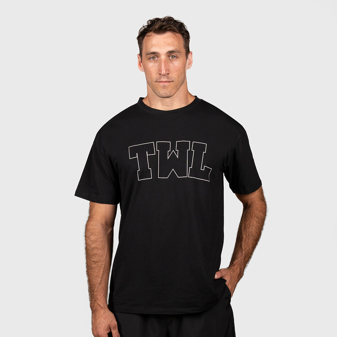 TWL - OVERSIZED T-SHIRT - VARSITY - BLACK
