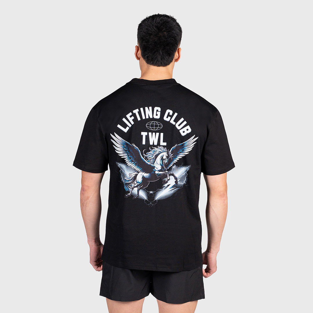 TWL - LIFESTYLE OVERSIZED T-SHIRT - PEGASUS - BLACK