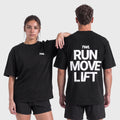 TWL - LIFESTYLE OVERSIZED T-SHIRT - RUN MOVE LIFT - BLACK