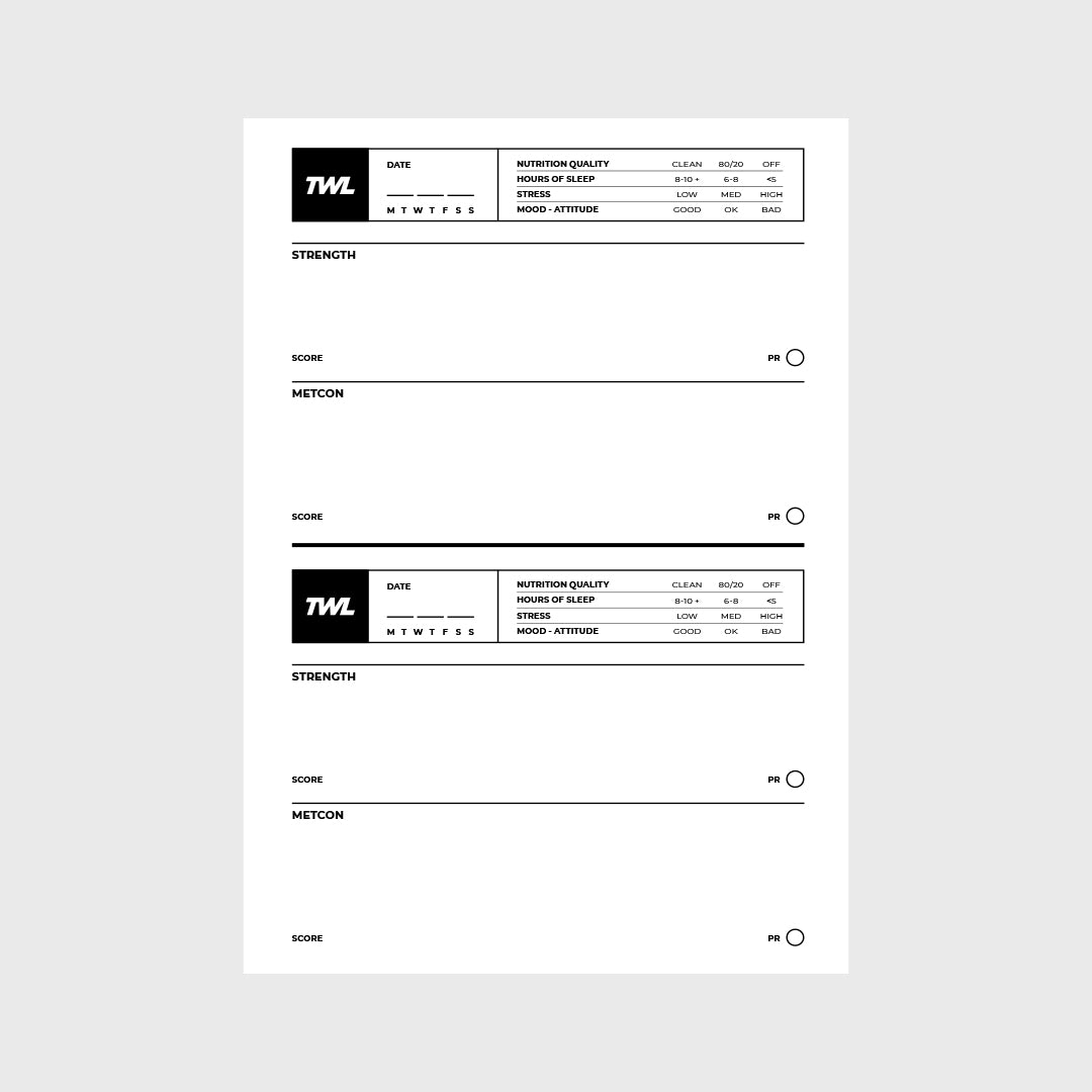 TWL - TRAINING JOURNAL - eBOOK