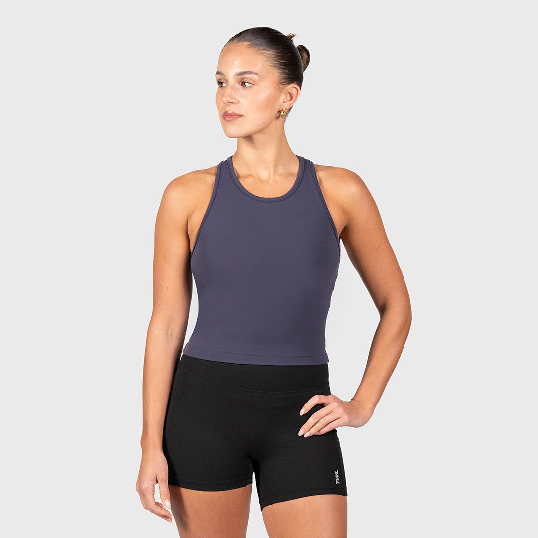 TWL Women's Crush Tank Deep Navy – front view racerback design