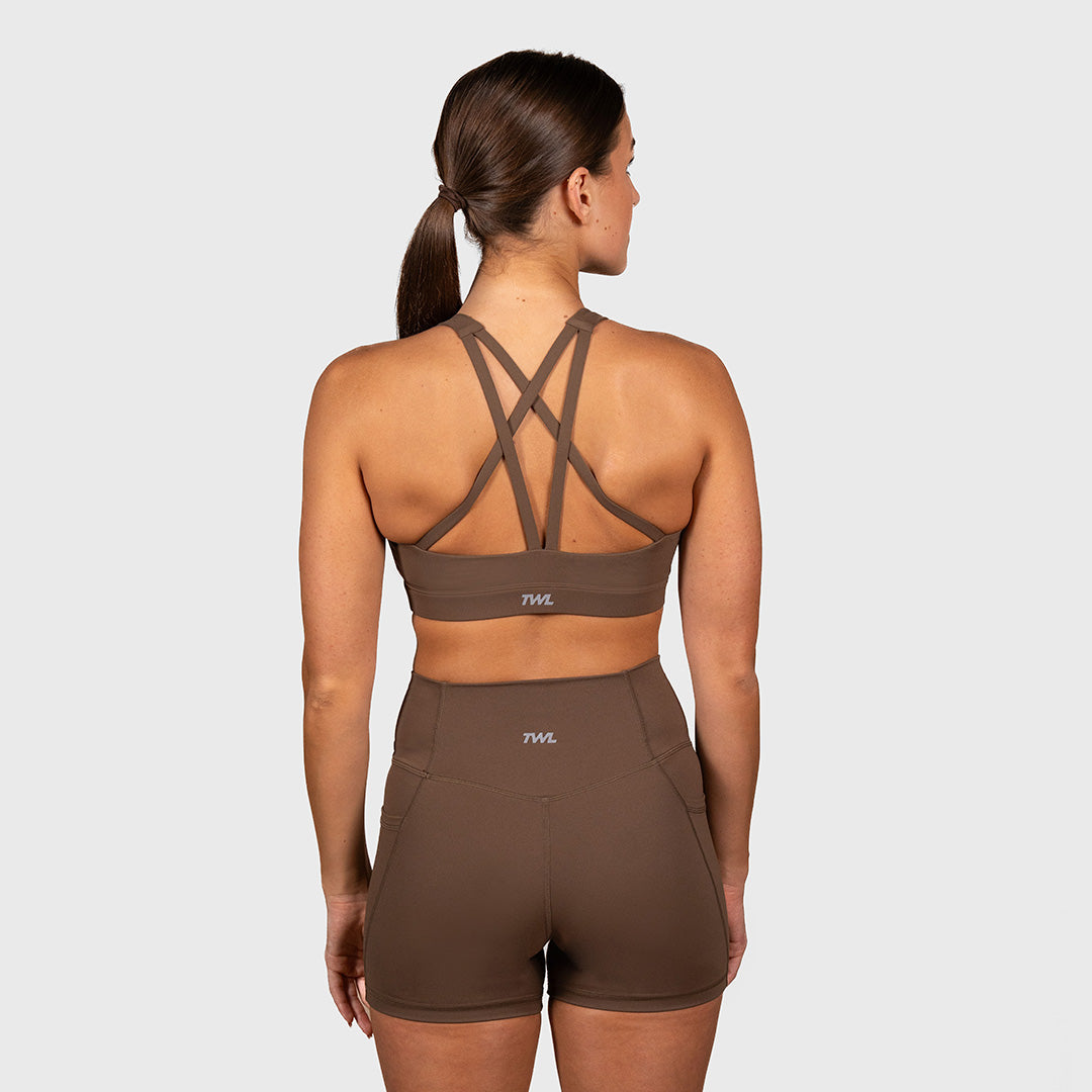TWL - WOMEN'S REFINE STRIVE BRA - COCOA POWDER