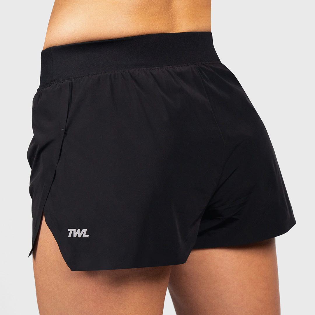 TWL - WOMEN'S RUSH RUNNING SHORTS - 2" - BLACK