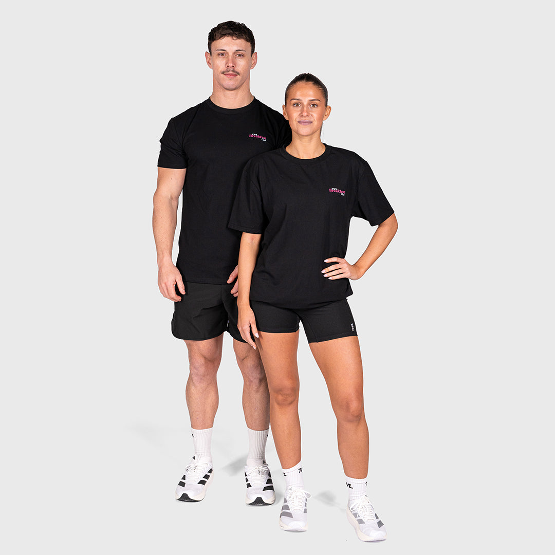 TWL - OVERSIZED T-SHIRT - BREAKFAST CLUB - BLACK