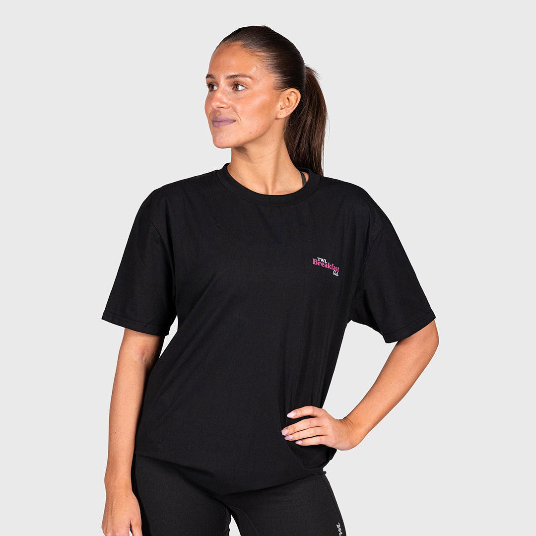 TWL - OVERSIZED T-SHIRT - BREAKFAST CLUB - BLACK