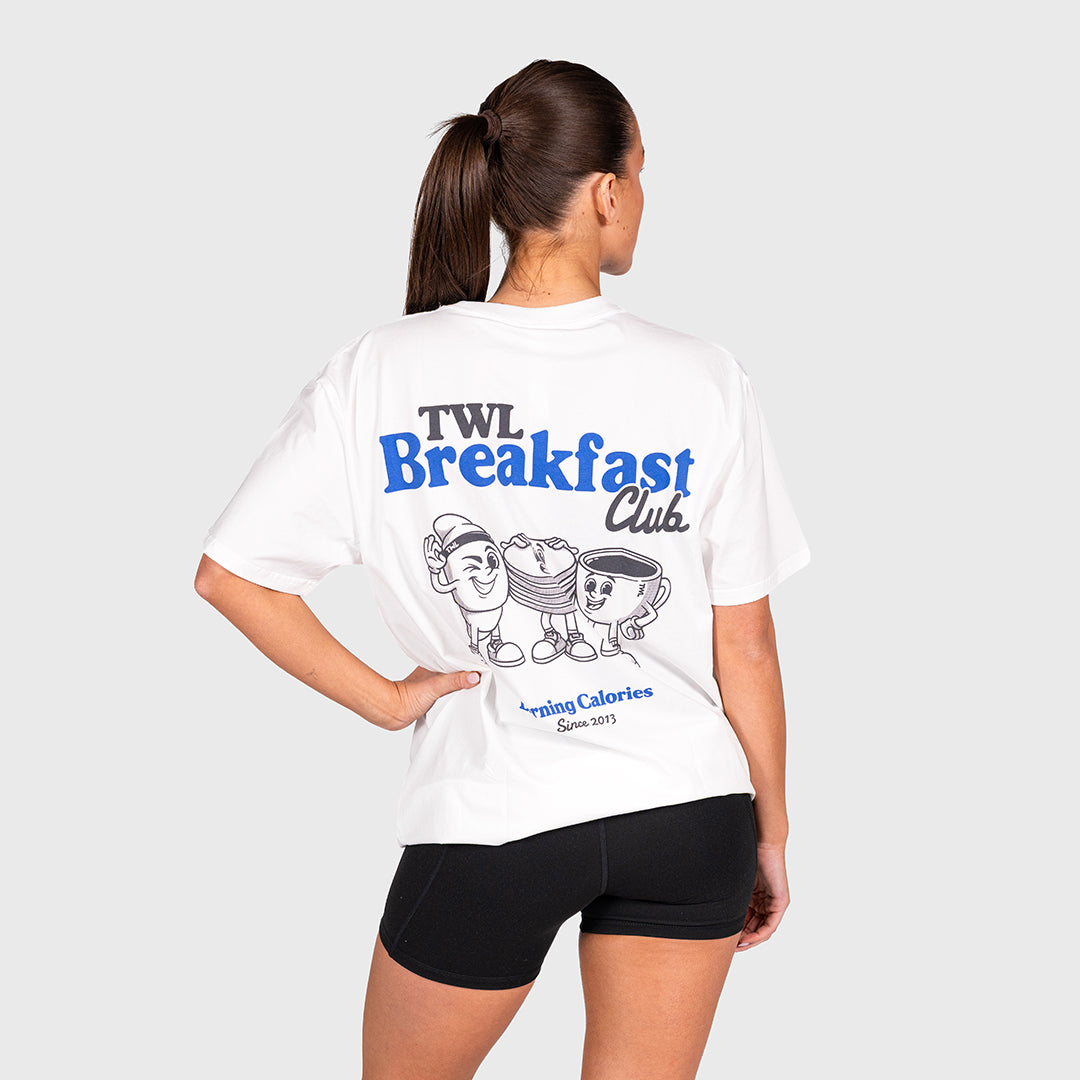TWL - OVERSIZED T-SHIRT - BREAKFAST CLUB - WHITE
