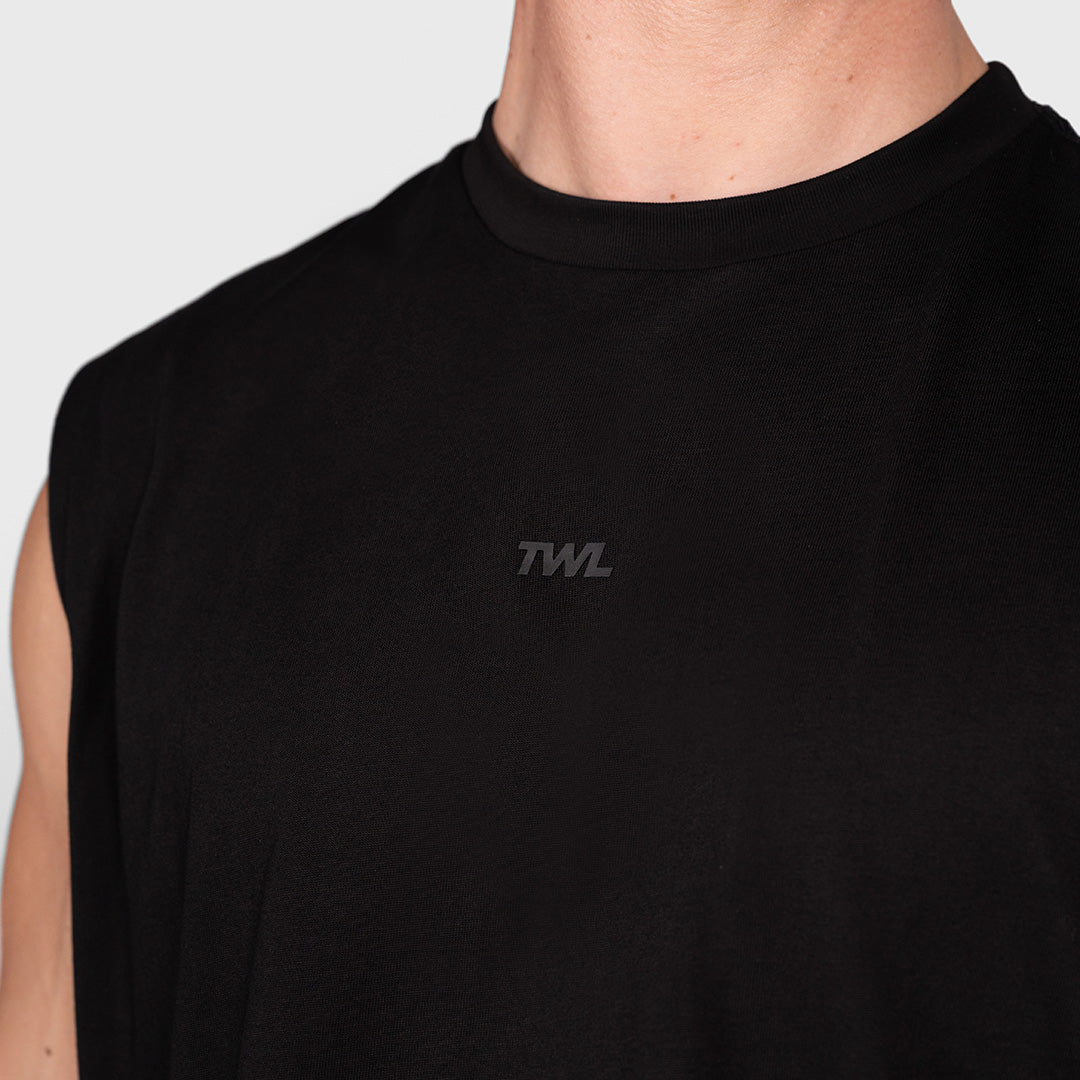 TWL - LIFESTYLE OVERSIZED MUSCLE TANK - EMBLEM - BLACKOUT