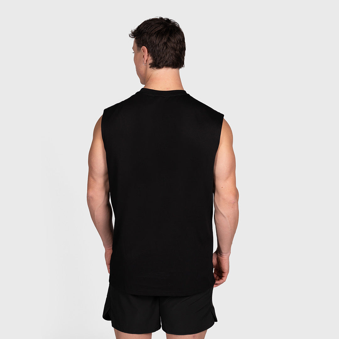 TWL - LIFESTYLE OVERSIZED MUSCLE TANK - EMBLEM - BLACKOUT
