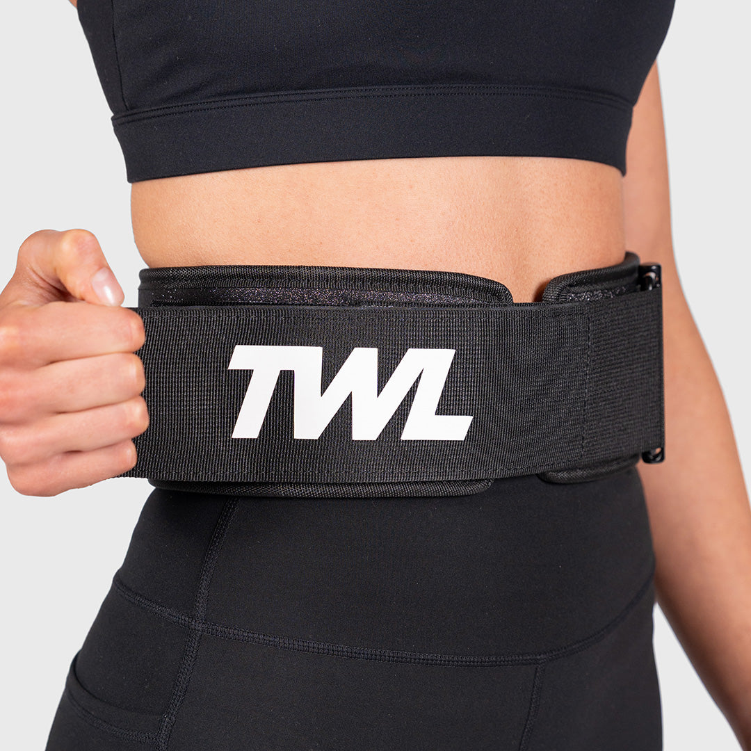 TWL - HYBRID VELCRO LIFTING BELT - 4" - BLACK SPARKLE