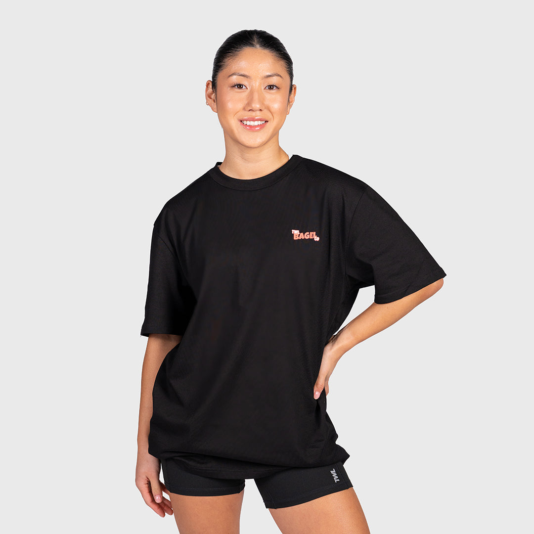 TWL - LIFESTYLE OVERSIZED T-SHIRT - TWL BAGEL CO. - BLACK