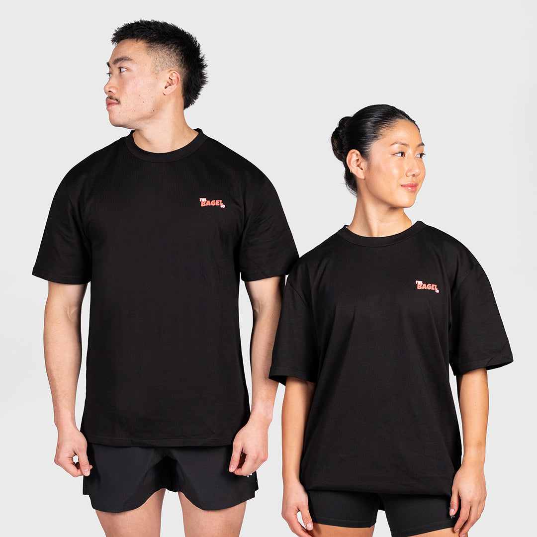 TWL - LIFESTYLE OVERSIZED T-SHIRT - TWL BAGEL CO. - BLACK