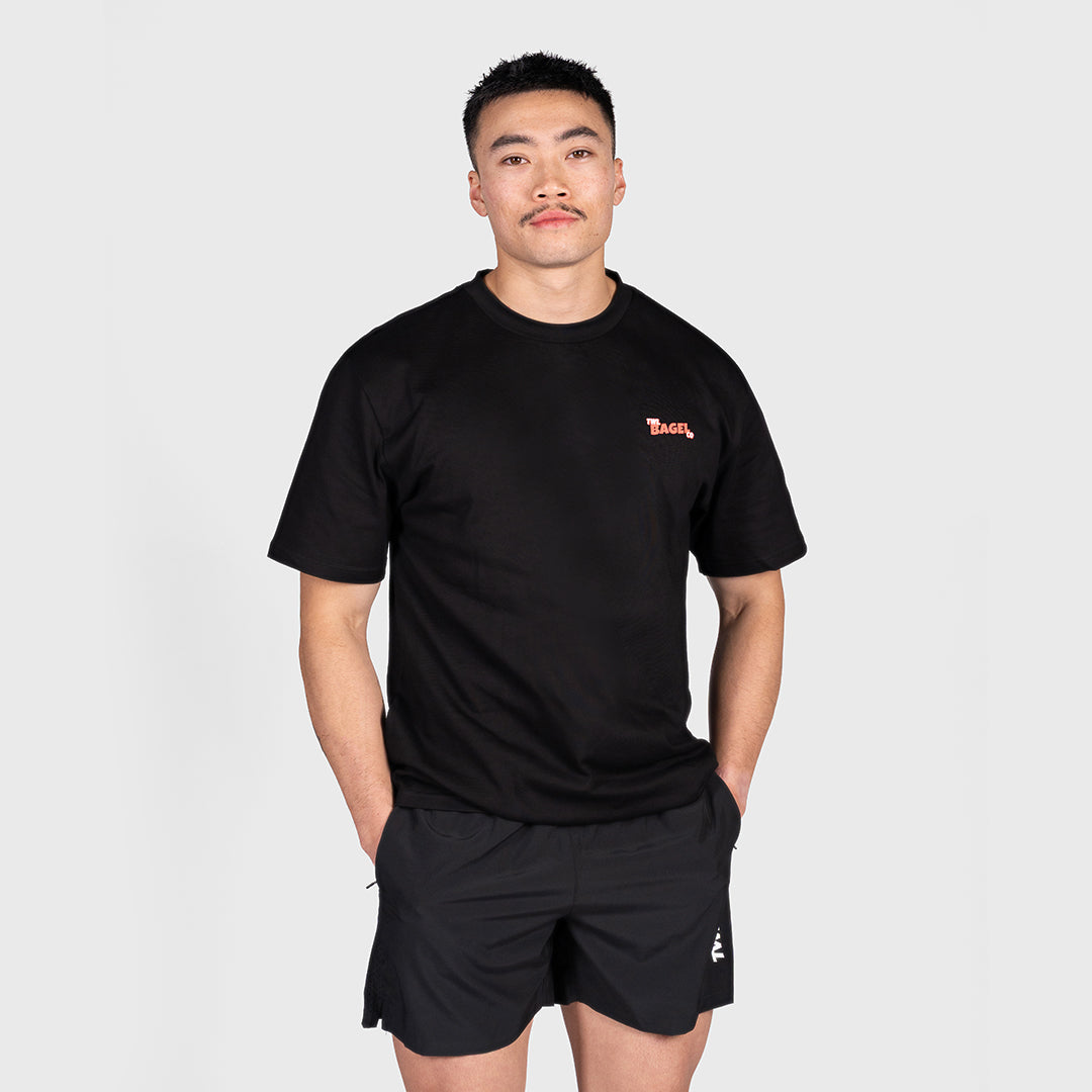 TWL - LIFESTYLE OVERSIZED T-SHIRT - TWL BAGEL CO. - BLACK