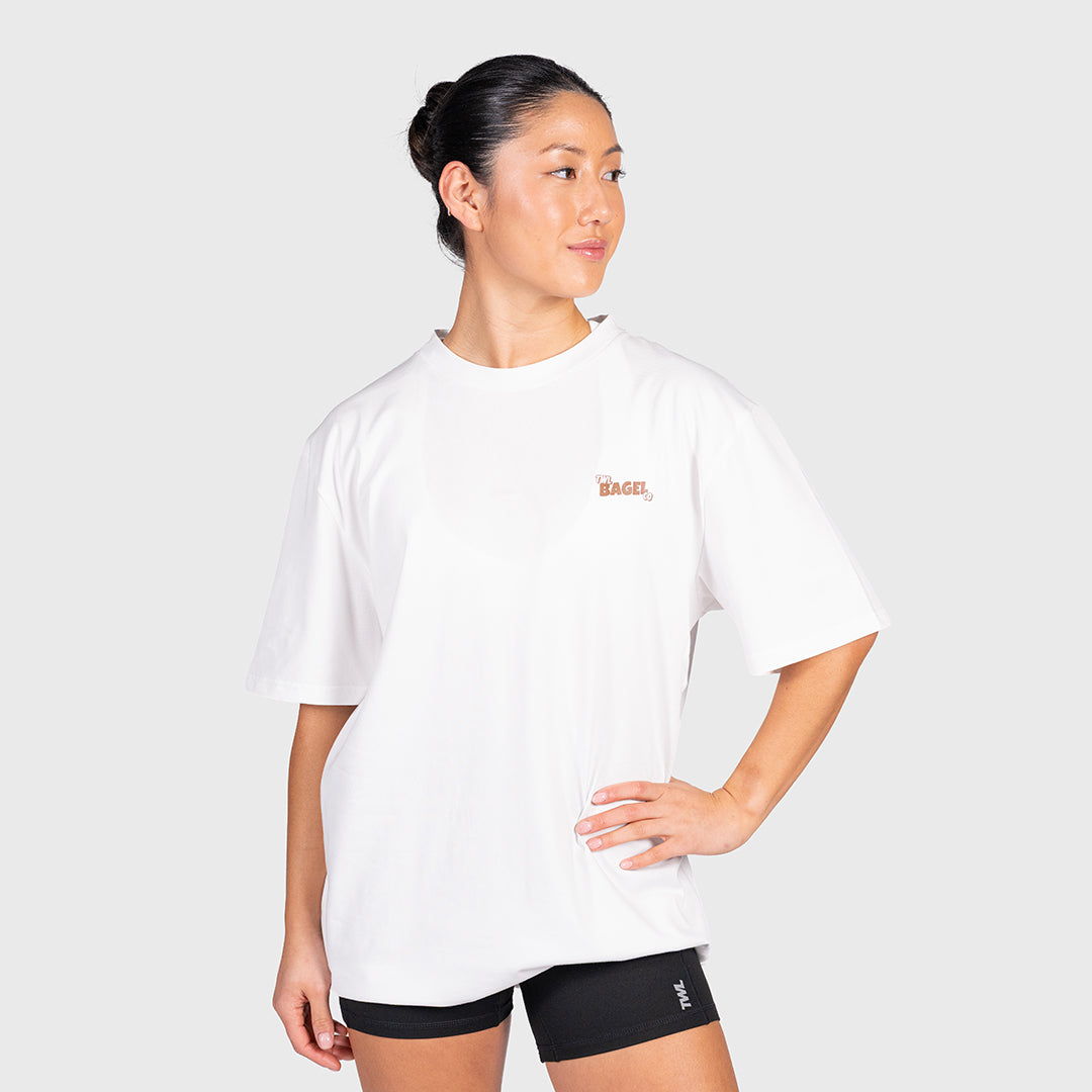 TWL - LIFESTYLE OVERSIZED T-SHIRT - TWL BAGEL CO. - WHITE