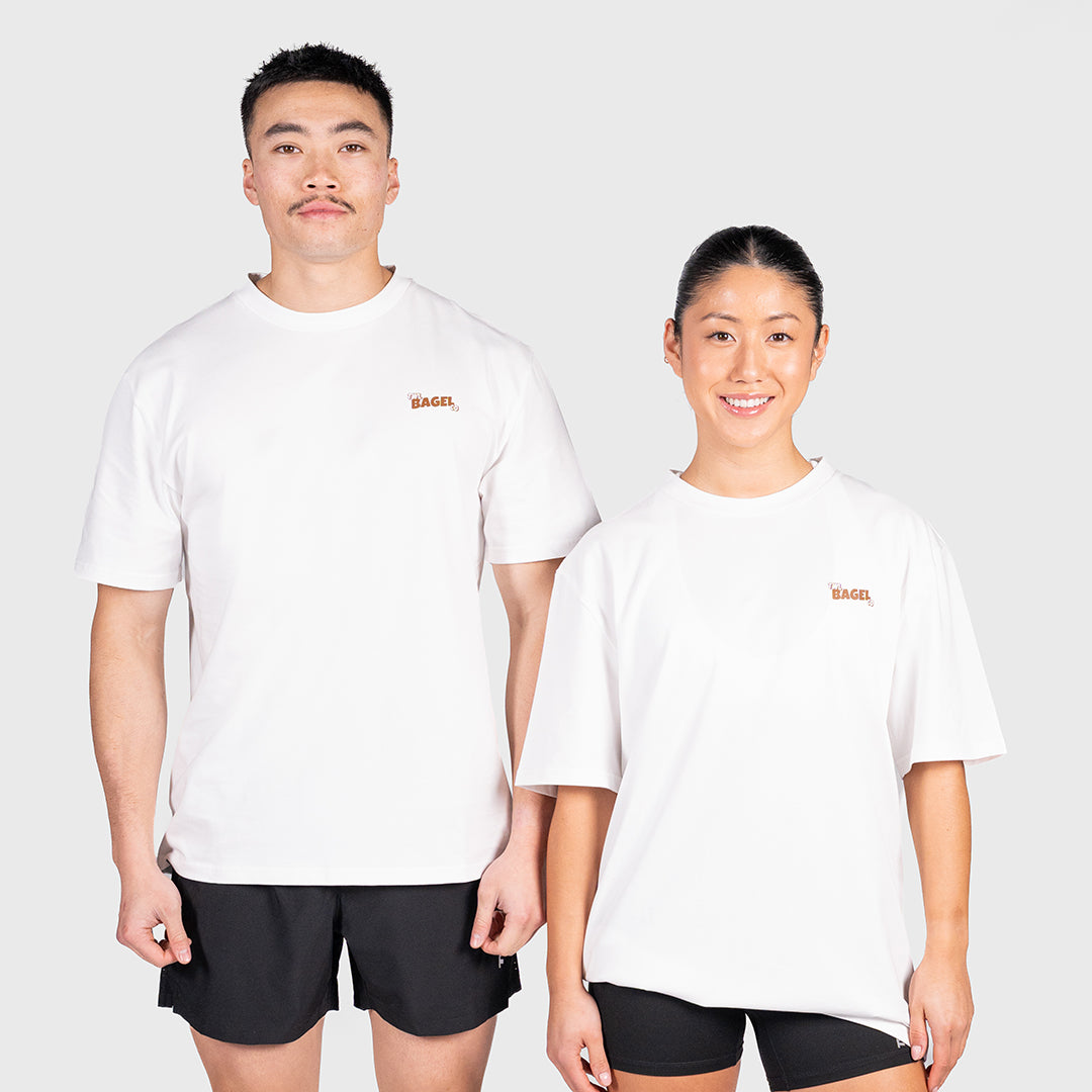 TWL - LIFESTYLE OVERSIZED T-SHIRT - TWL BAGEL CO. - WHITE