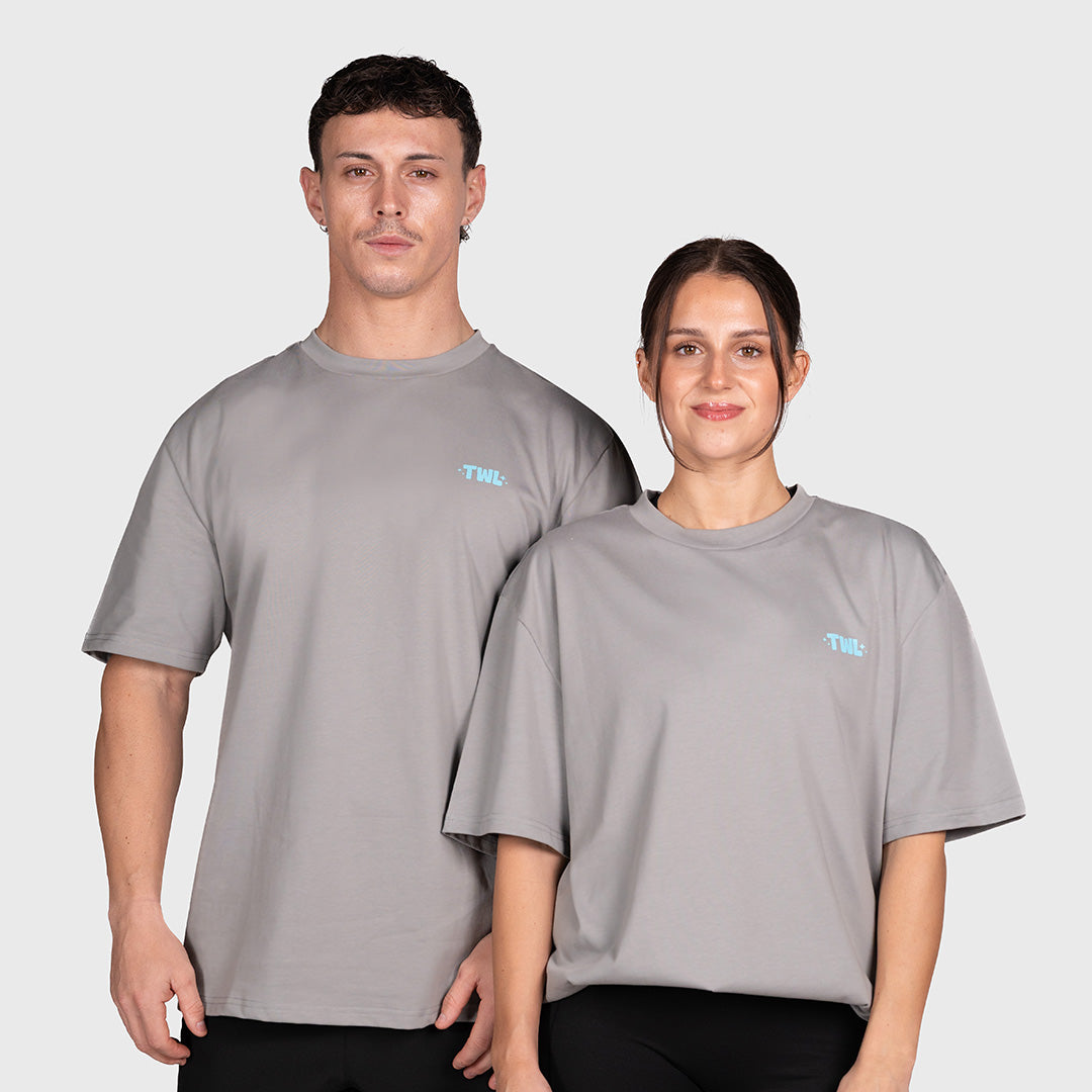 TWL - LIFESTYLE OVERSIZED T-SHIRT - HAPPY HOUR - PHANTOM GREY