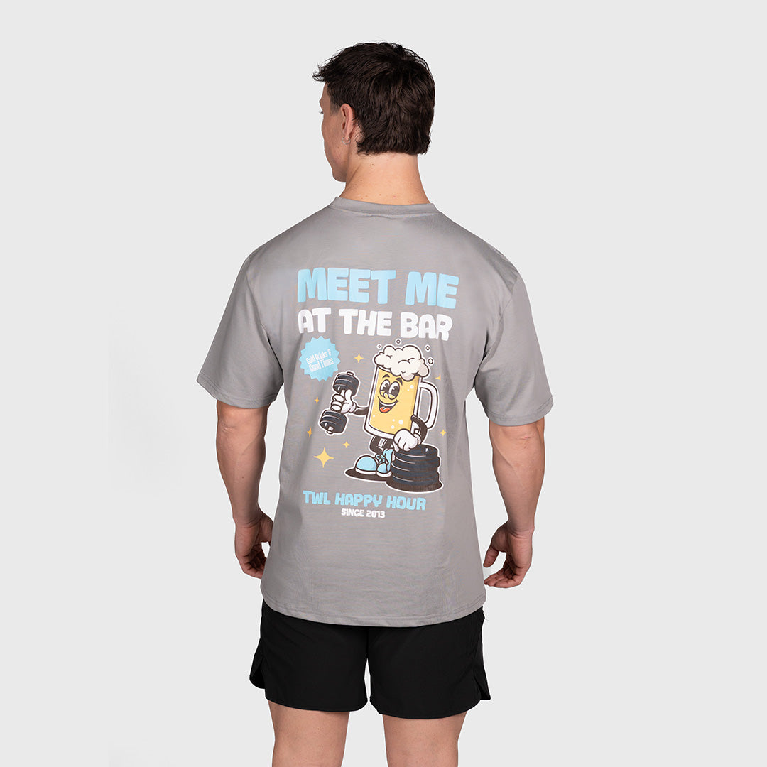 TWL - LIFESTYLE OVERSIZED T-SHIRT - HAPPY HOUR - PHANTOM GREY