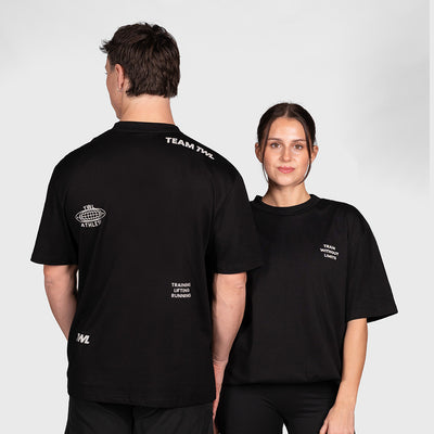 TWL - LIFESTYLE OVERSIZED T-SHIRT - PATCH DESIGN - BLACK