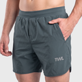 TWL - MEN'S HYBRID SHORTS - 6" - TEAL CHARCOAL