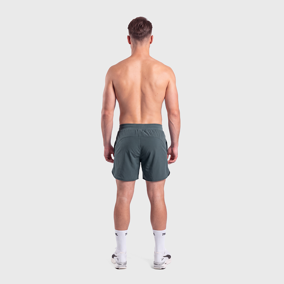 TWL - MEN'S HYBRID SHORTS - 6" - TEAL CHARCOAL