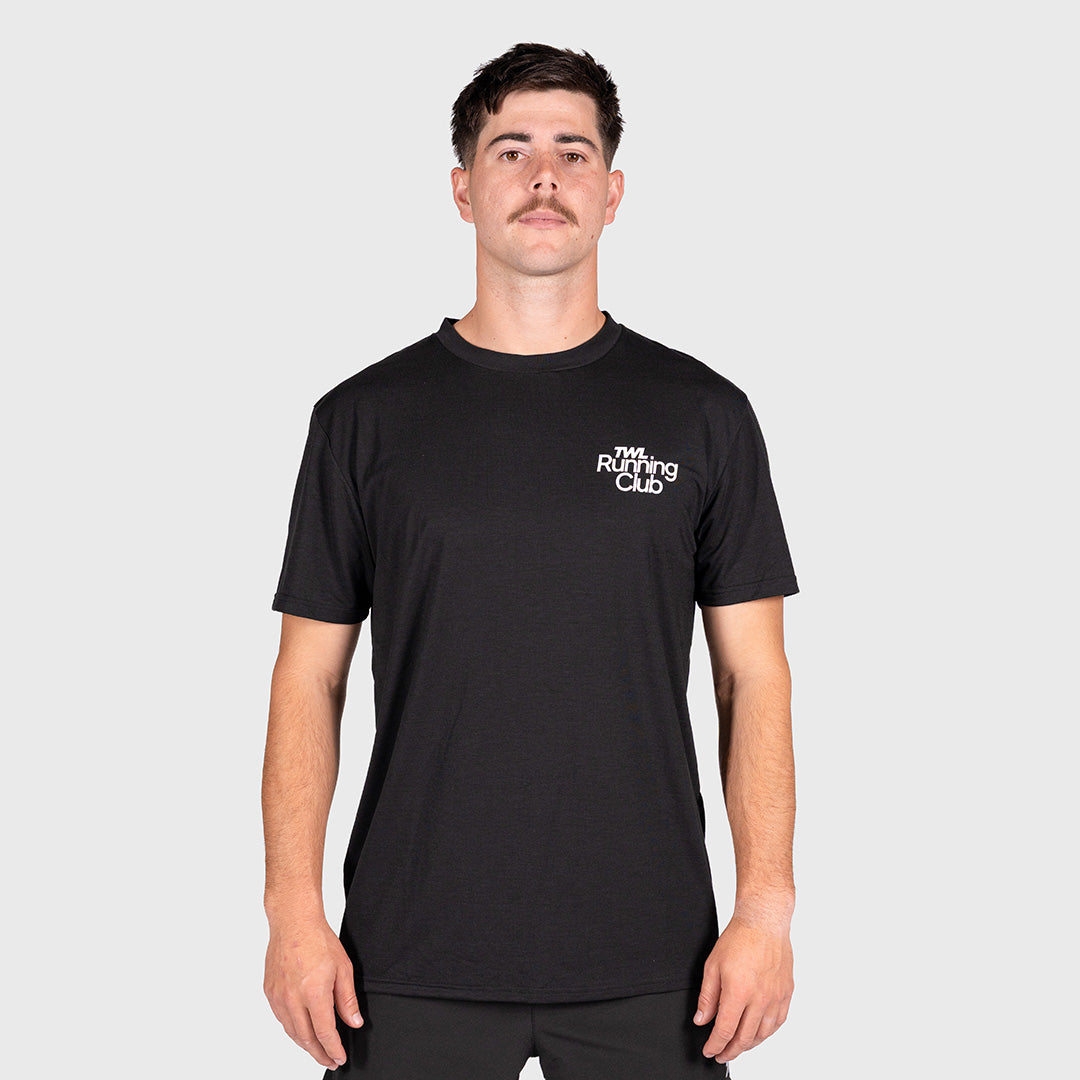 TWL - OVERSIZED T-SHIRT - RUNNING CLUB - BLACK