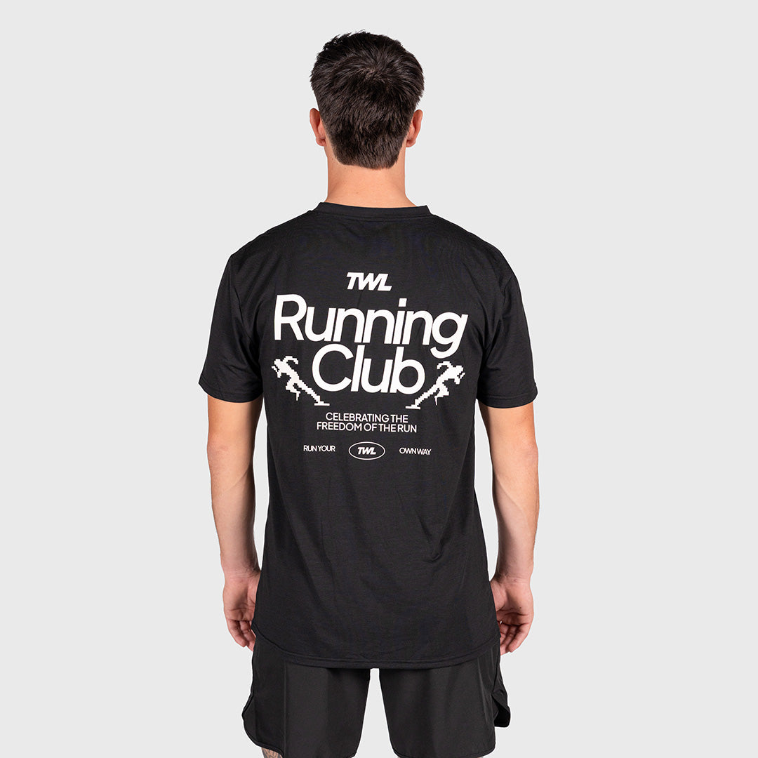 TWL - OVERSIZED T-SHIRT - RUNNING CLUB - BLACK