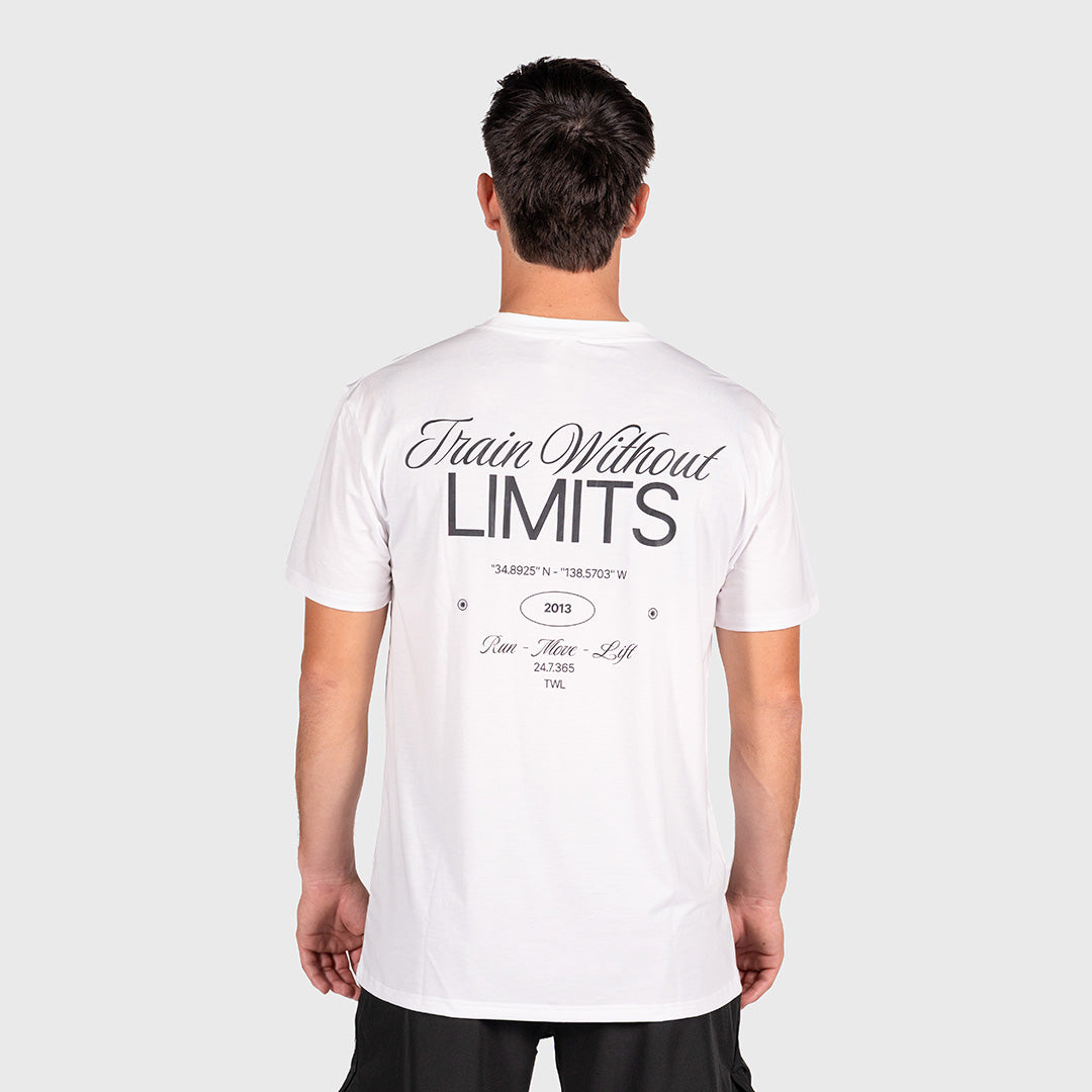 TWL - LIFESTYLE OVERSIZED T-SHIRT - TRAIN W/O LIMITS - TYPOGRAPHY - WHITE