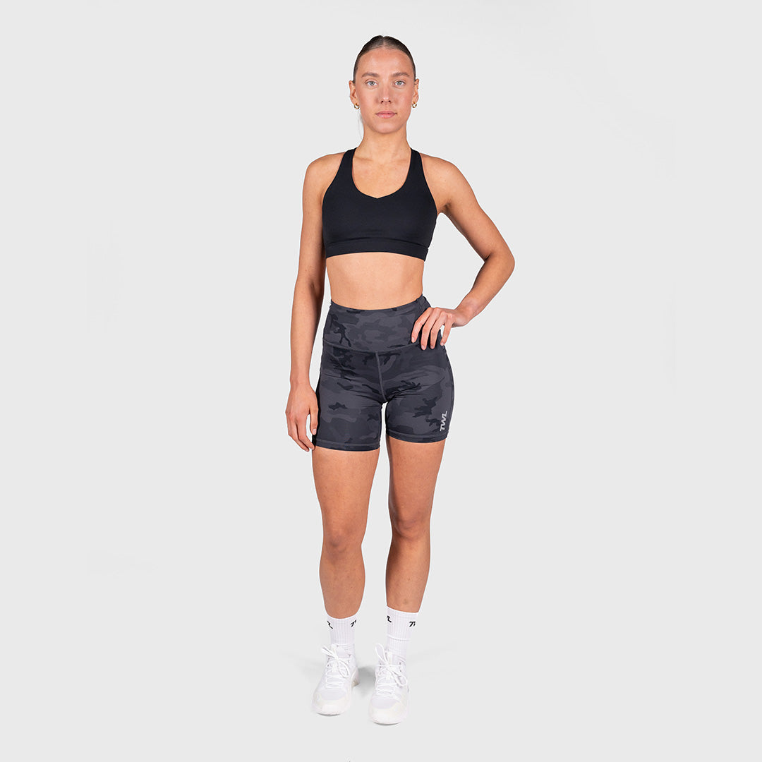TWL - WOMEN'S ENERGY SHORTS - 6" - BLACK CAMO