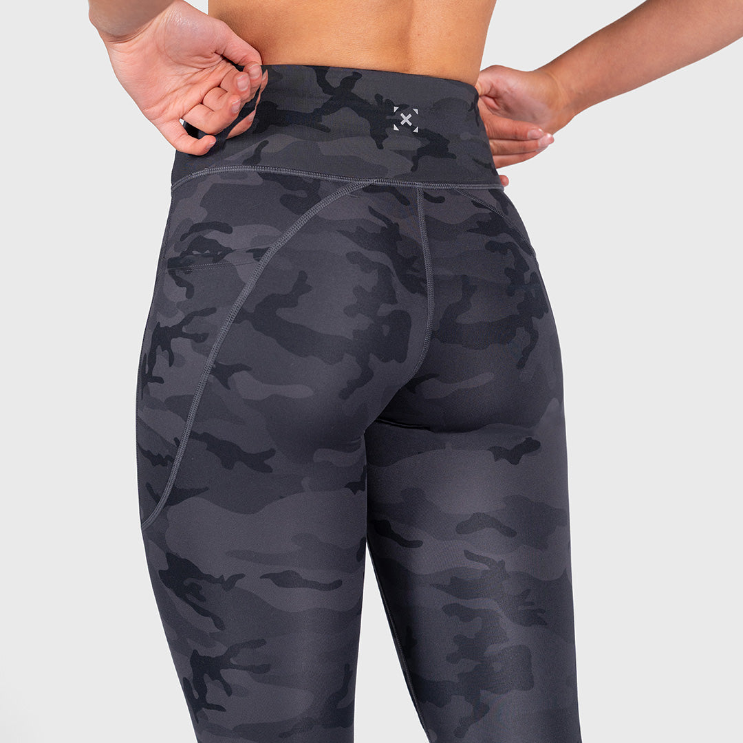 TWL - WOMEN'S ENERGY HIGH WAISTED 7/8 TIGHTS - BLACK CAMO
