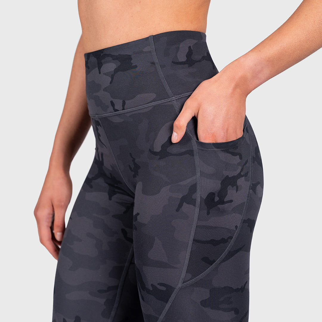TWL - WOMEN'S ENERGY HIGH WAISTED 7/8 TIGHTS - BLACK CAMO